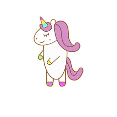  pink horse cartoon vector illustration, child toy