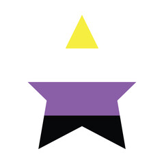 Non-Binary pride flag, LGBTQ symbol.