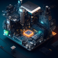 Fototapeta premium a concept of a technology picture, Generative AI