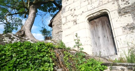 The small church Notre-Dame of Béhuard. The 16th May 2023, Béhuard village, France.