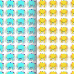 Abstract simple geometric vector seamless pattern, Collection of seamless ornamental vector patterns and swatches. White and grey geometric oriental backgrounds,  