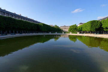 The garden of the Palais-Royal in Paris city