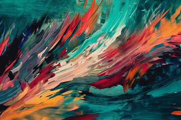Abstract colorful painting wallpaper background vector illustration design. Ai generated