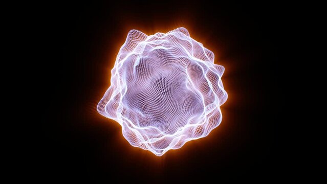 abstract sphere on a purple black background