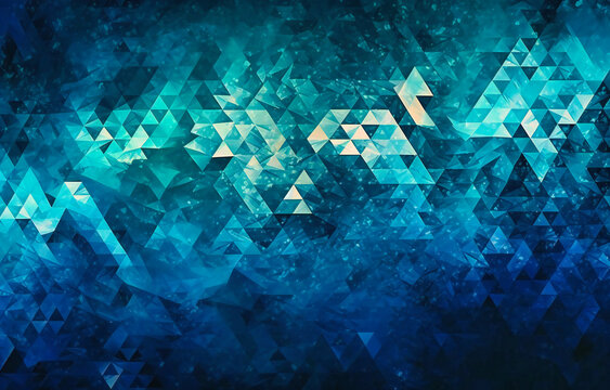 triangular blue high definition polygon background