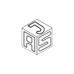 These vectors are cube letter logo graphics design.