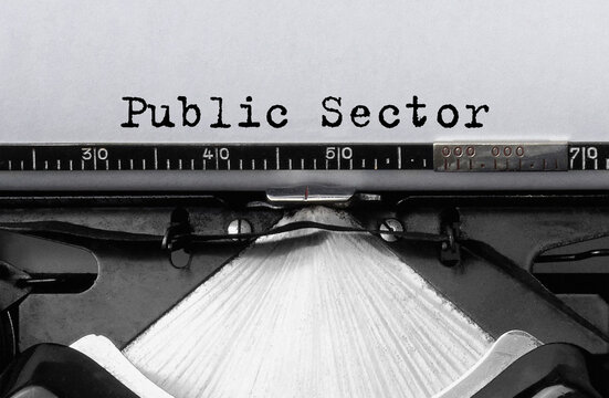 Text Public Sector Typed On Retro Typewriter