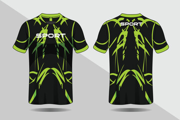 Green sport jersey design for racing, jersey, cycling, football, gaming, motocross