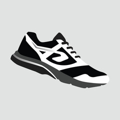 Sport shoes . Concept. Flat design. Vector illustration. Sport shoes in flat style. Sport shoes side view. Fashion sport. 