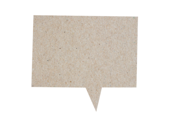 Paper speech bubble on transparent background. Chat bubble png