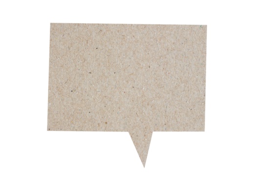 Paper speech bubble on transparent background. Chat bubble png