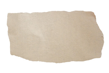 Torn paper piece on transparent background. Png ripped paper.