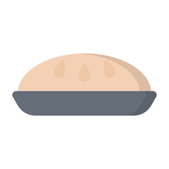 Baked Cake Flat Icon
