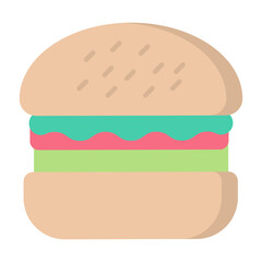 Burger Flat Icon