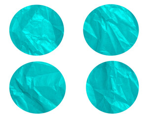 Naklejka premium Adhesive blue round sticker on transparent background