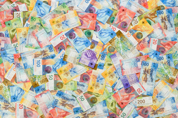 Swiss Francs Background