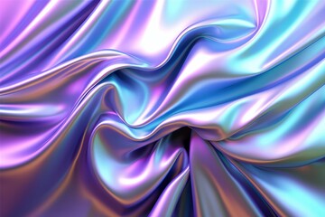Mesmerizing Gradient Design: A Stunning Abstract Fluid Iridescent Holographic Neon Curved Wave in Motion Colorful Background, Generative AI.