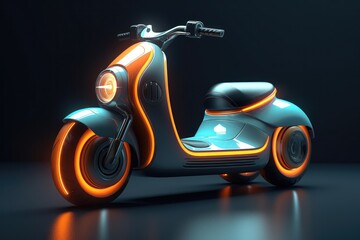 Embracing the Future: Captivating Shot of an Innovative Electroscooter