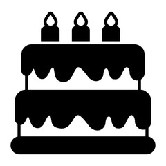 Cream Cake Glyph Icon