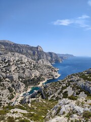 Vue calanques de marseille - Cassis - Morgiou depuis les crêtes de Morgiou - France