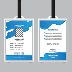 Vector id card template with employee Id card for your company. Modern colorful icon collection. Employee ID. Simple realistic design