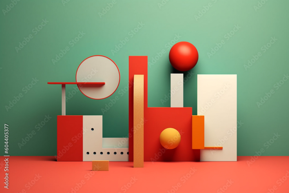 Poster a minimalist graphic design poster featuring clean lines and geometric shapes, conveying a sense of 