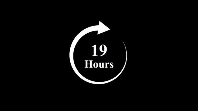 24 hours service symbol. Black Clock 24 hours icon isolated on black background. rs_1706