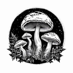 vector black and white modern realistic print gourmet