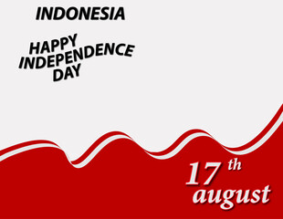 17 august, indonesia independence day, background, logo, red and white flag, vector