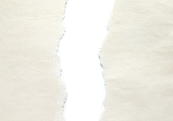 torn paper on white background with clipping path