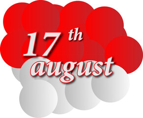 17 august, indonesia independence day, background, logo, red and white flag, vector