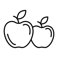 Apples Thin Line Icon
