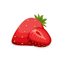 Set of colorful strawberry icons.Vector illustration
