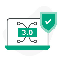 Web 3.0 Security Icon - Protecting Your Assets in the Decentralized Future.
