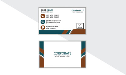 Business card and template . Vector illustration.
