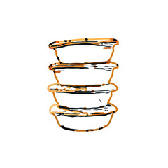 Pie color sketch with transparent background