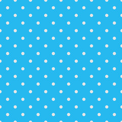 Bavarian traditional texture. Oktoberfest blue and white polkadot background. Holiday wrapping print. Octoberfest seamless pattern. Germany traditional wallpaper. Vector color illustration.
