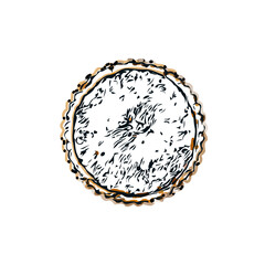 Pie color sketch with transparent background