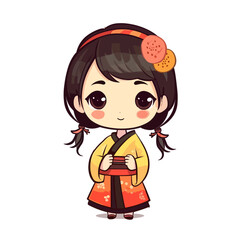 a girl wearing traditional Chinese clothes in red style 3
