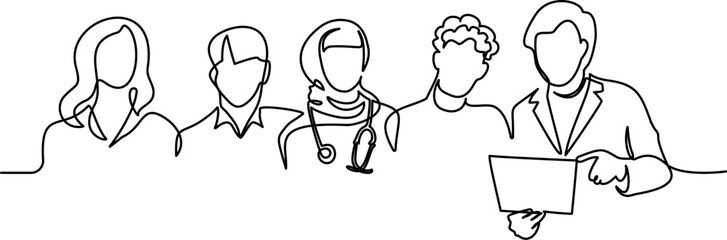 Insurance agent introduces a group of people to terms of contract.