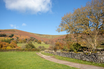 Autumn scenery in the hills of Wales.