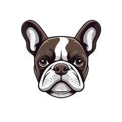 illustration of a french bulldog, simple, vector, minimal