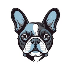 illustration of a french bulldog, simple, vector, minimal