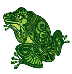 Drawing art frog  logo design inspiration