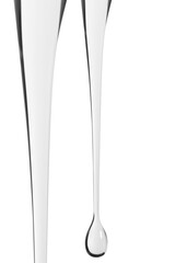 the current transparent gel on top in the form of stripes and drops. on a white background