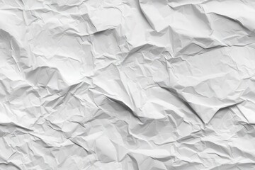 Blank white crumpled and creased paper texture