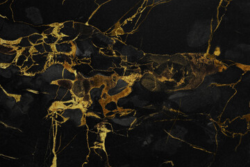Beautiful black and gold marble surface as background