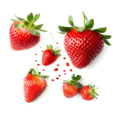 fresh strawberry fruit isolated image on white background