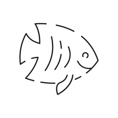 Sea food line icon. Fish meat restaurant. White meat suitable for web, infographics and apps. Isolated on white background