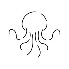 Sea food restaurant line icon. White meat. Fish and Sea life related icon. Editable stroke. Thin vector flat